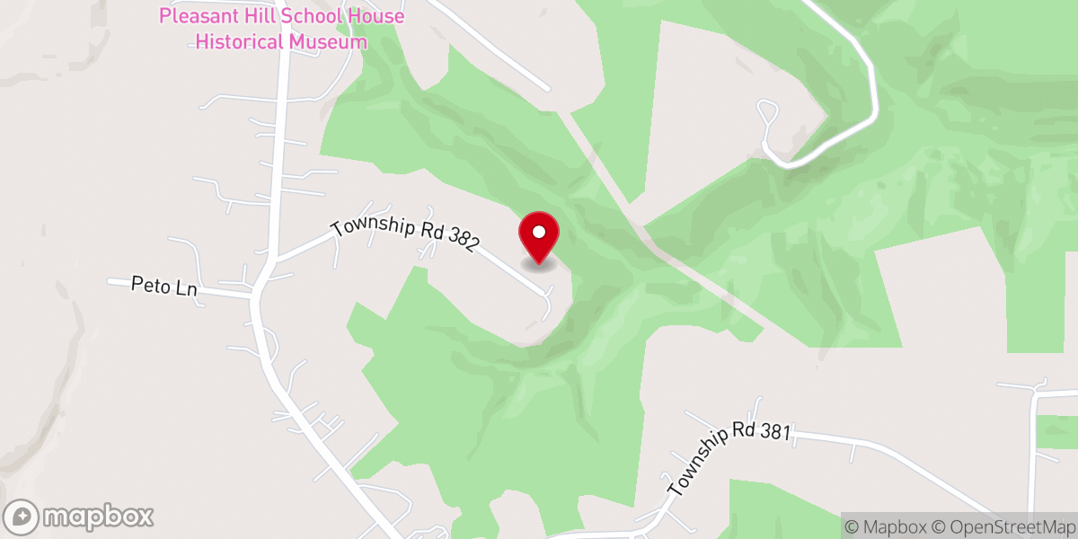 Map showing location of Plum Run Christian Union Church