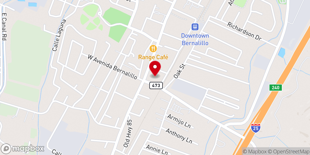 Map showing location of North Valley Assembly of God Church