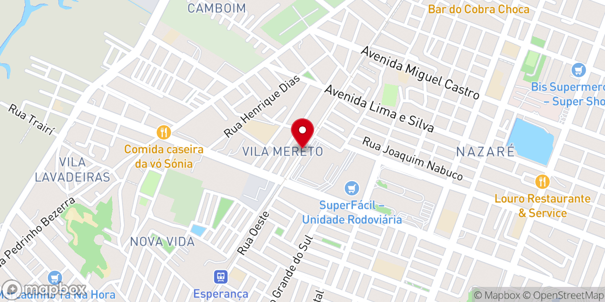 Map showing location of Igreja Evangélica Deus Proverá Natal-RN
