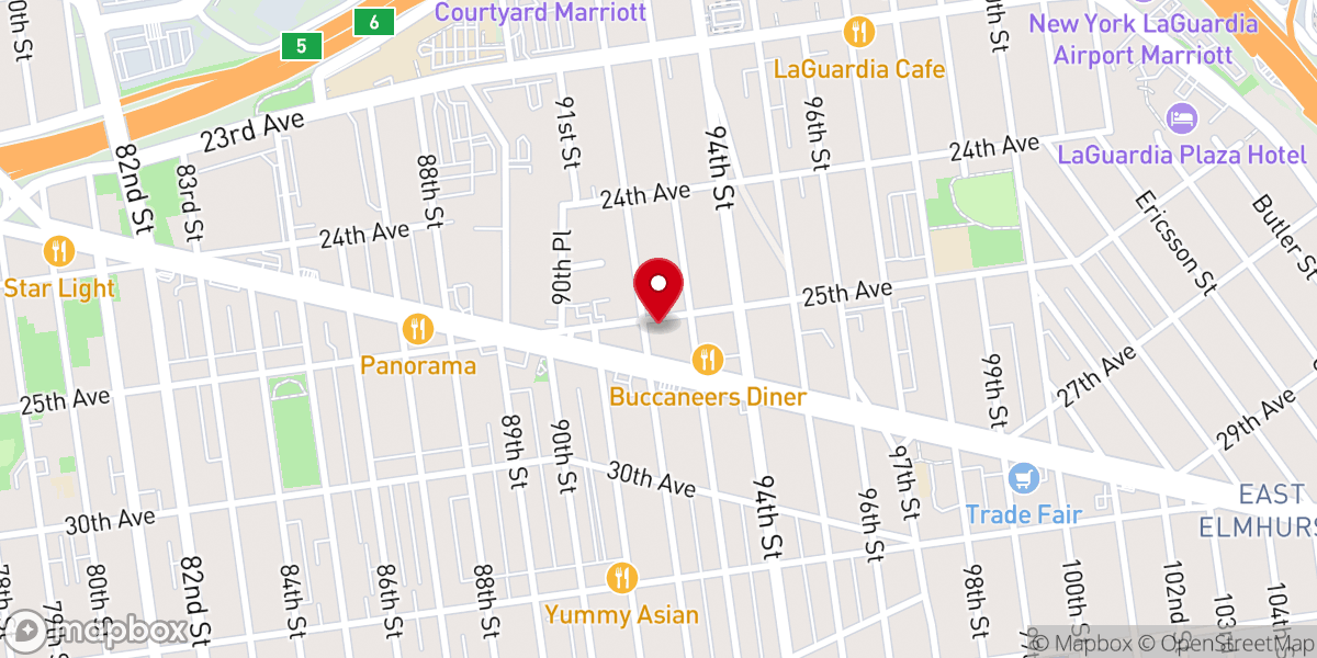 Map showing location of East Elmhurst Italian Congregation