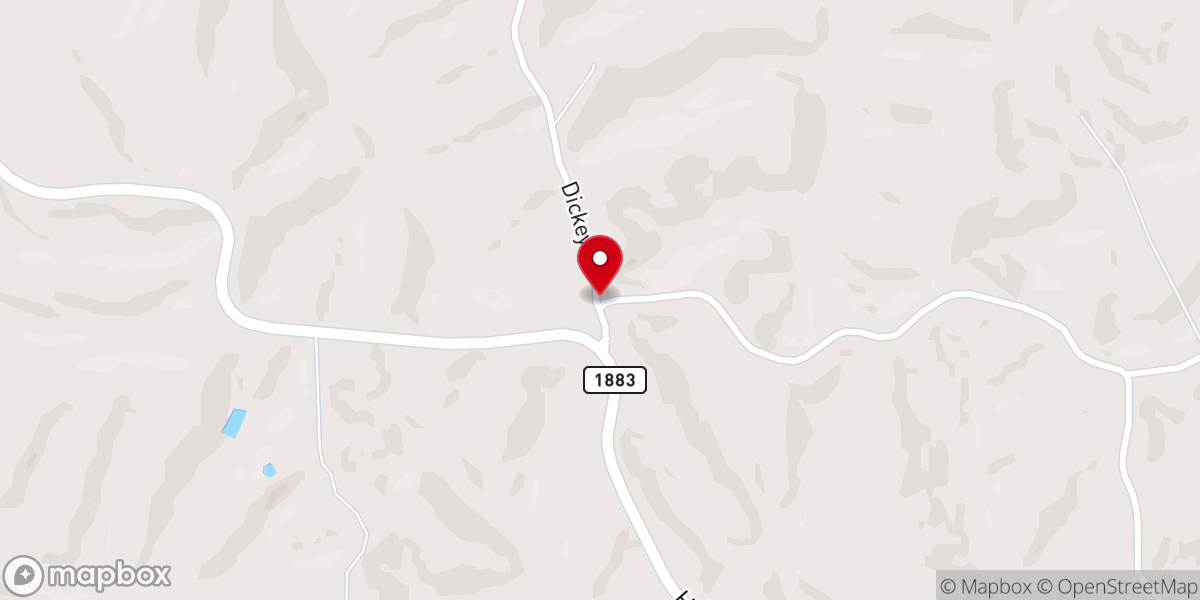 Map showing location of Locust Grove Church