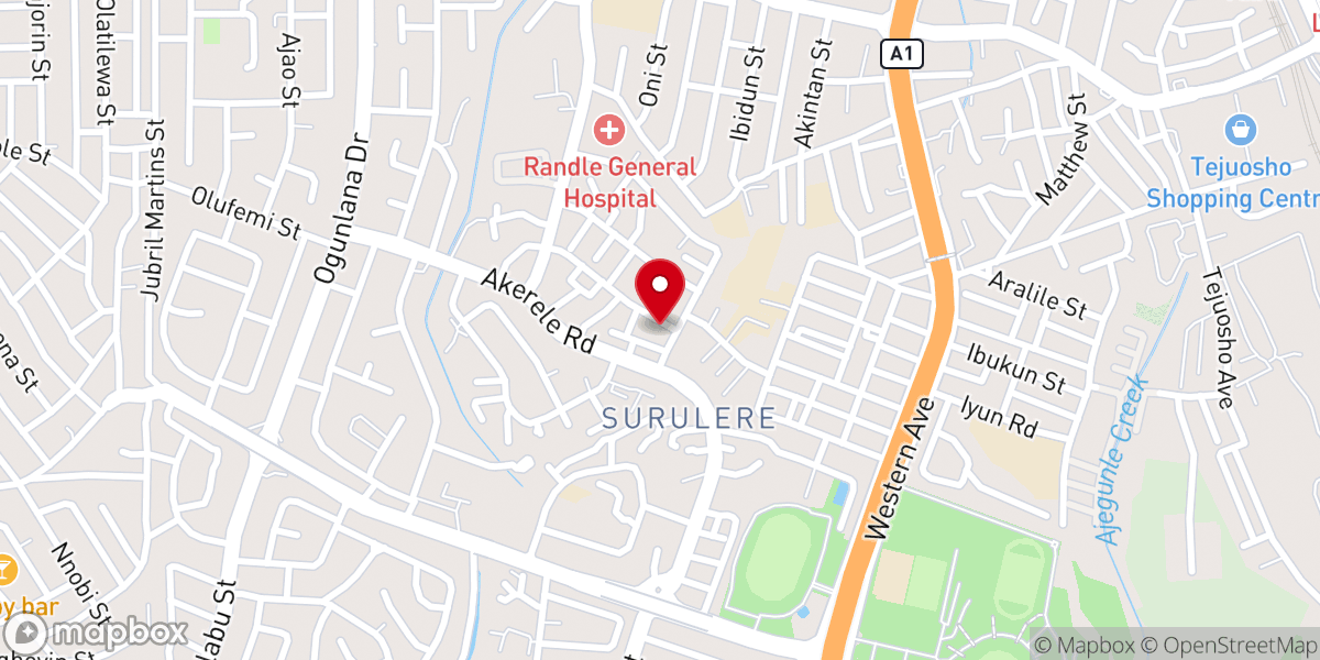Map showing location of Solomon's Porch RCCG