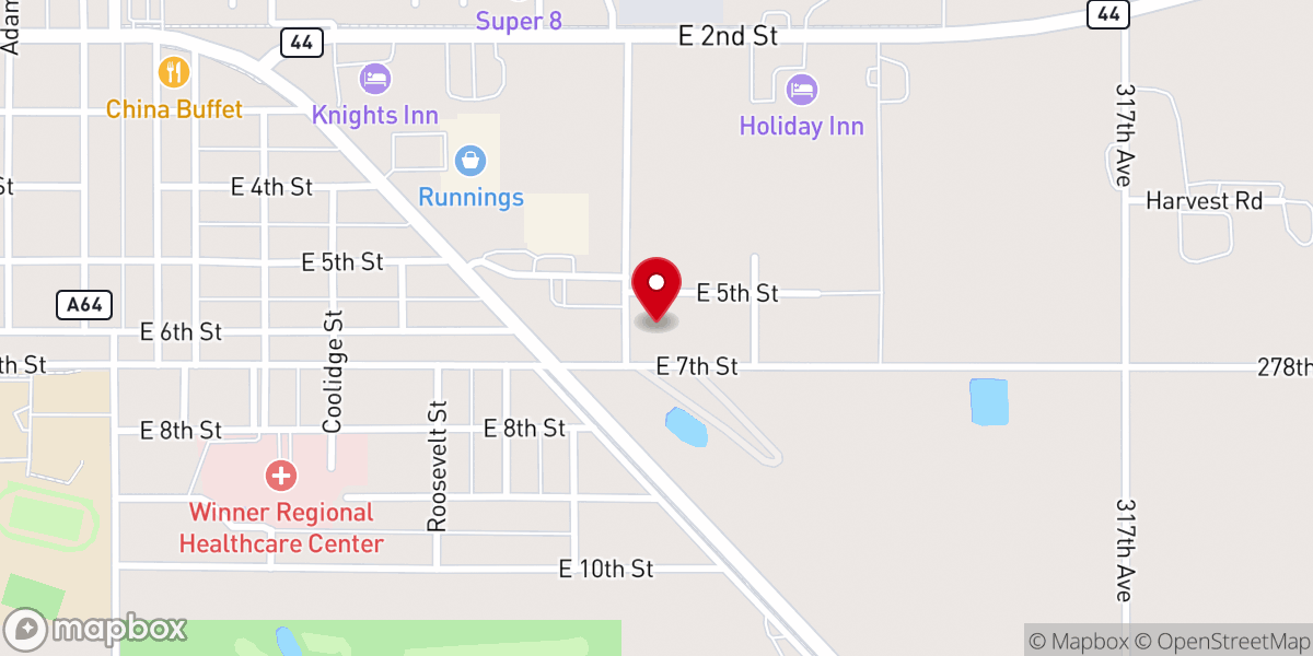 Map showing location of Trinity Lutheran Church
