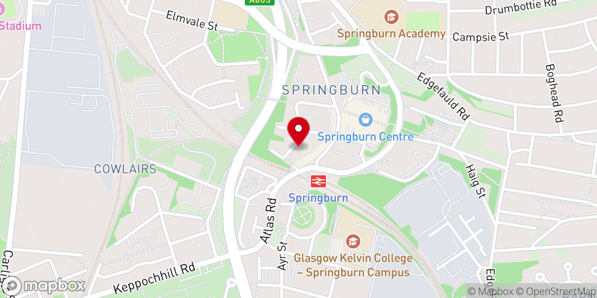 Map showing location of Tamil Christian Church in Glasgow - REHOBOTH THE LIVING CHURCH