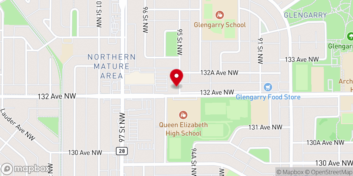 Map showing location of Northgate Baptist Church