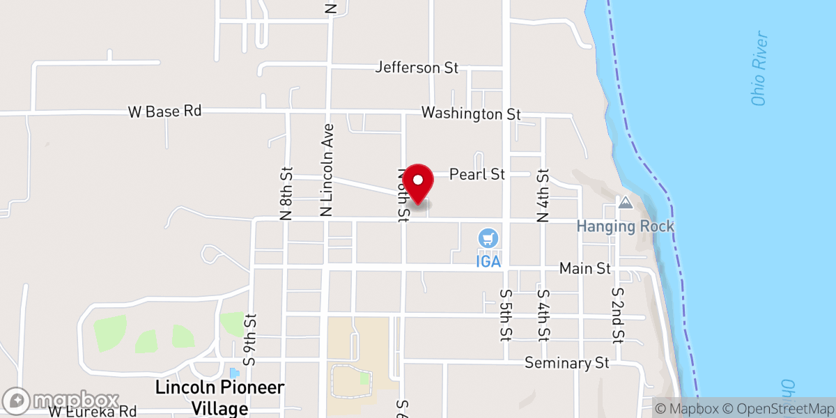 Map showing location of Saint Bernard Catholic Church