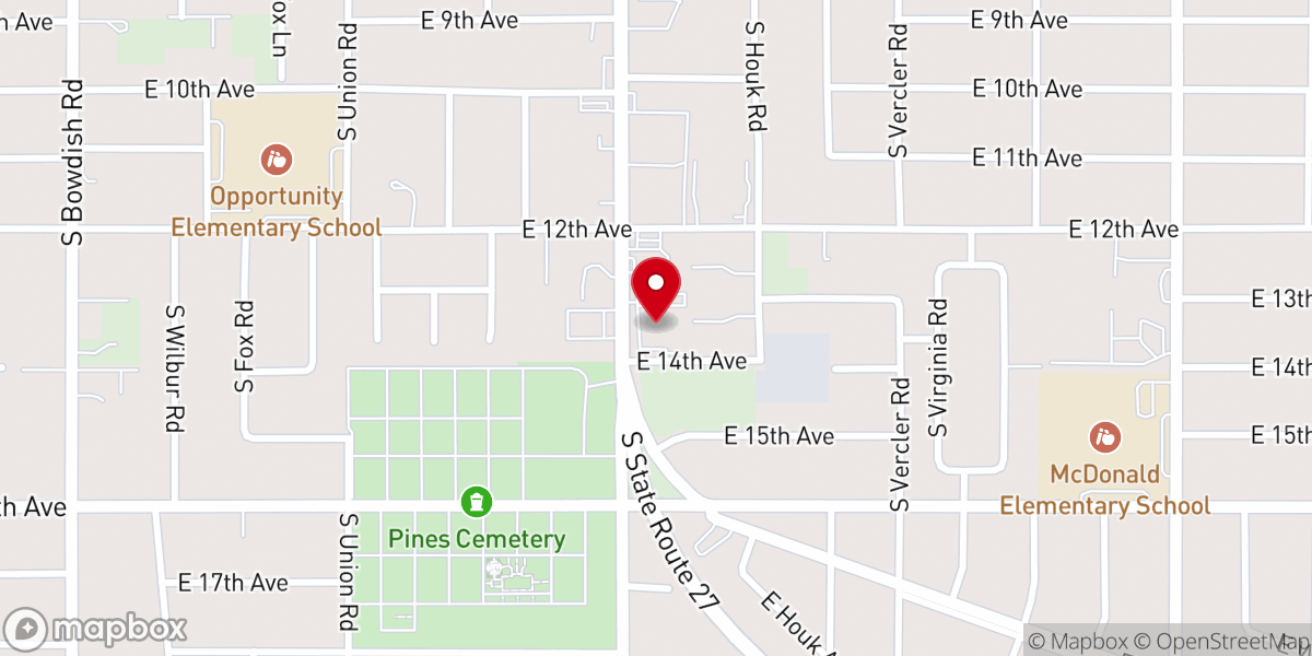 Map showing location of Opportunity Christian Fellowship