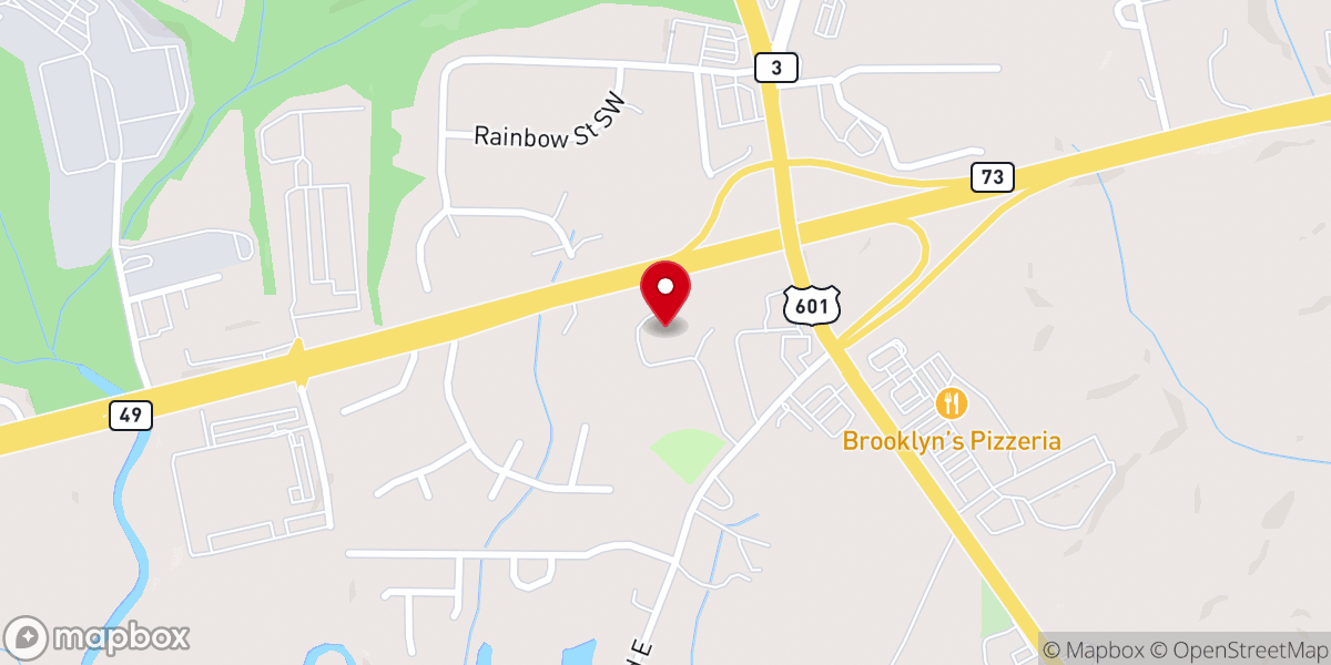 Map showing location of Kerr Memorial Baptist Church