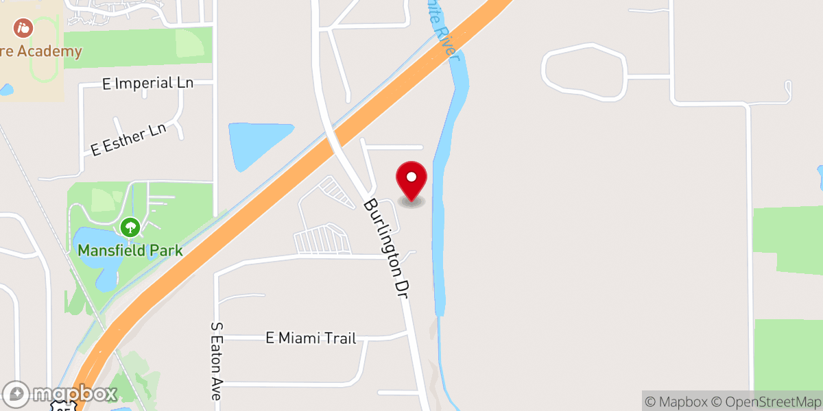 Map showing location of Old Town Hill Baptist Church
