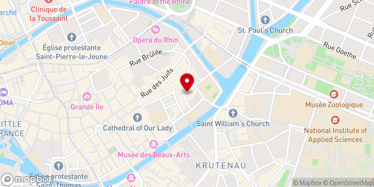 Map showing location of Liberté! Church
