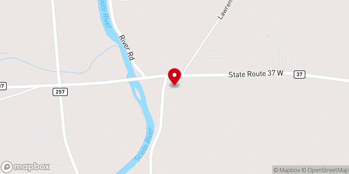 Map showing location of Old Stone Presbyterian Church