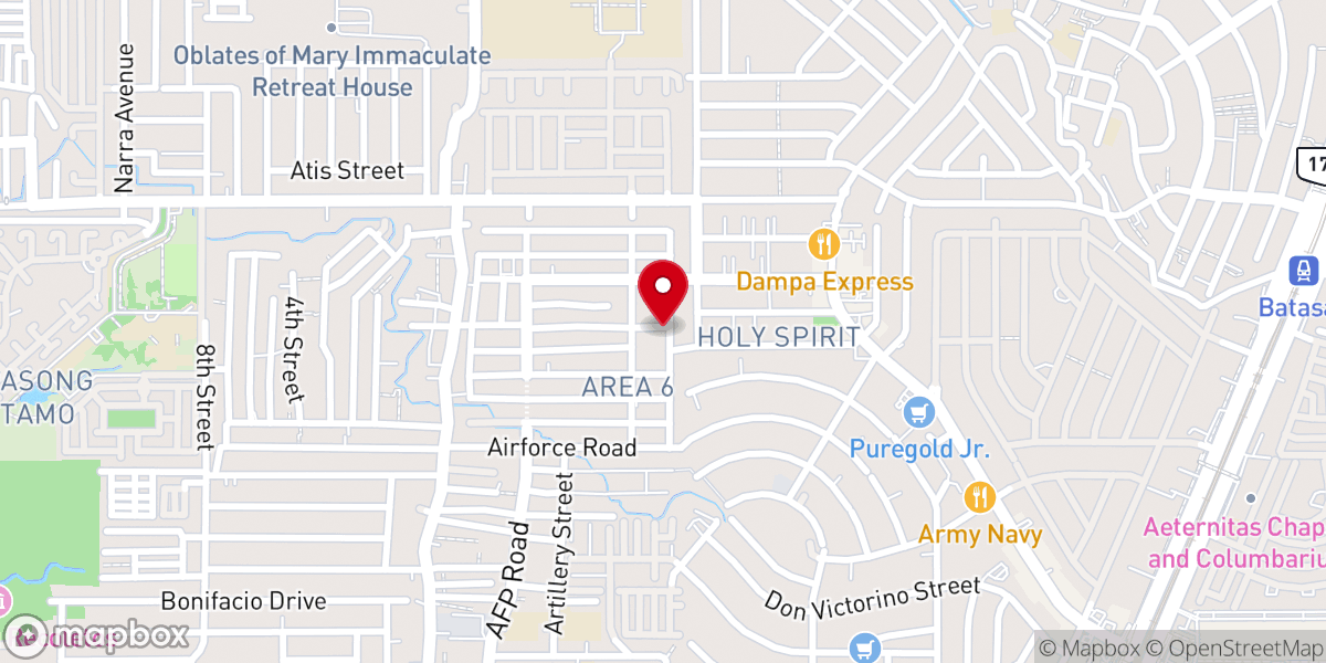 Map showing location of United Pentecostal Church - Veterans Ville, Quezon City