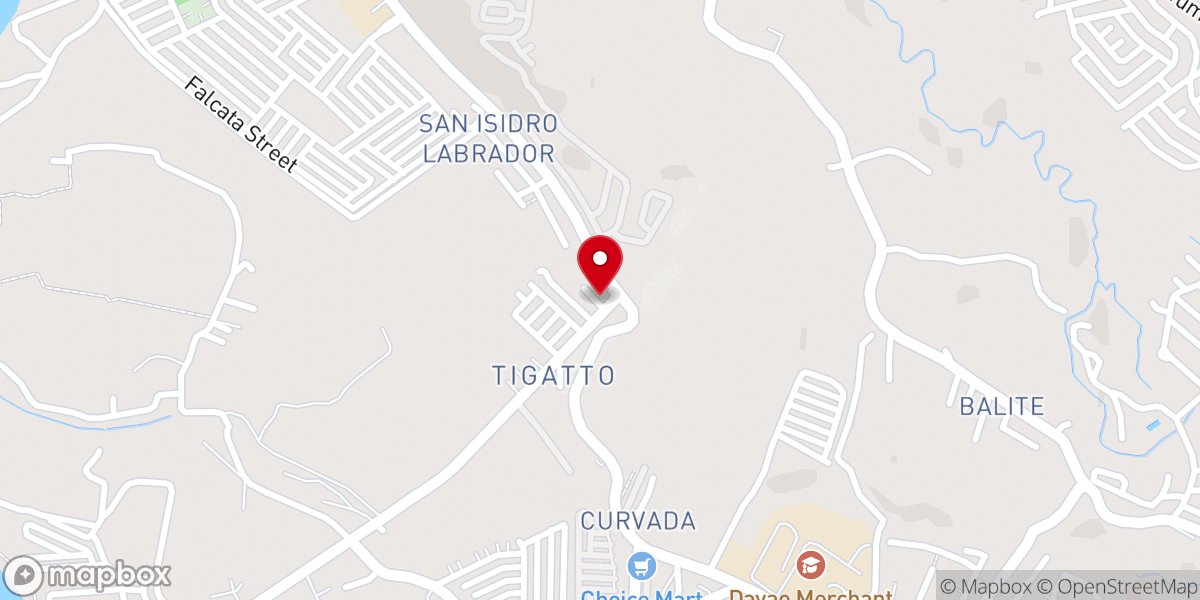 Map showing location of United Pentecostal Church Tigatto Community Church Davao City
