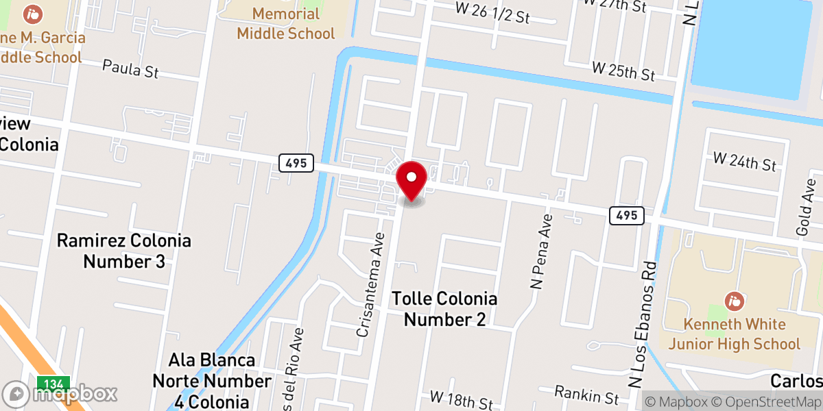 Map showing location of Central Mission Spanish Seventh-day Adventist Church