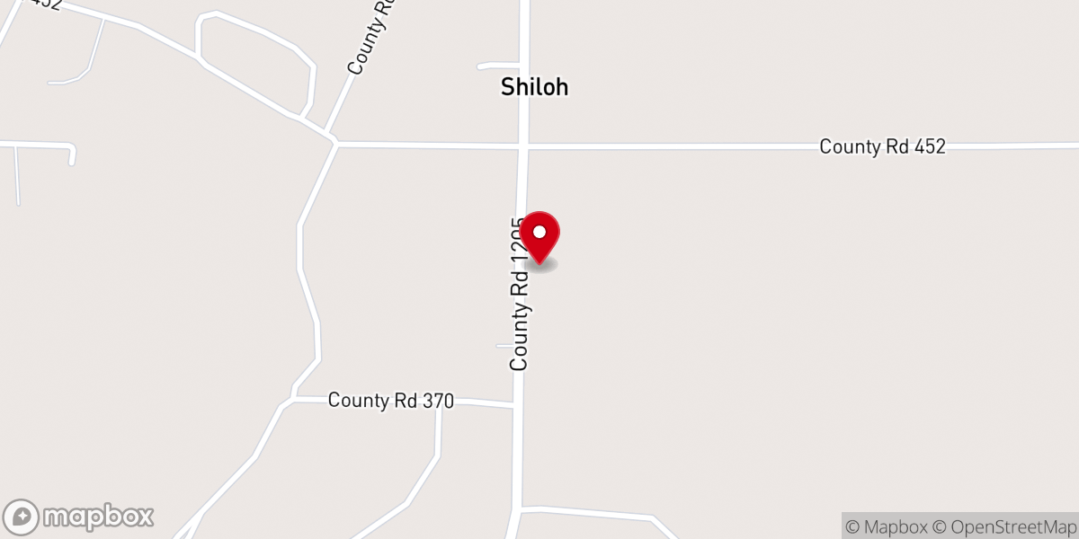 Map showing location of Shiloh United Methodist Church