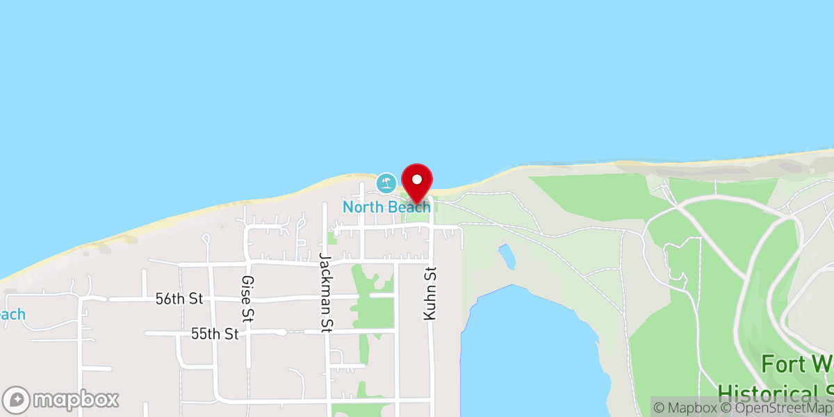 Map showing location of North Beach County Park