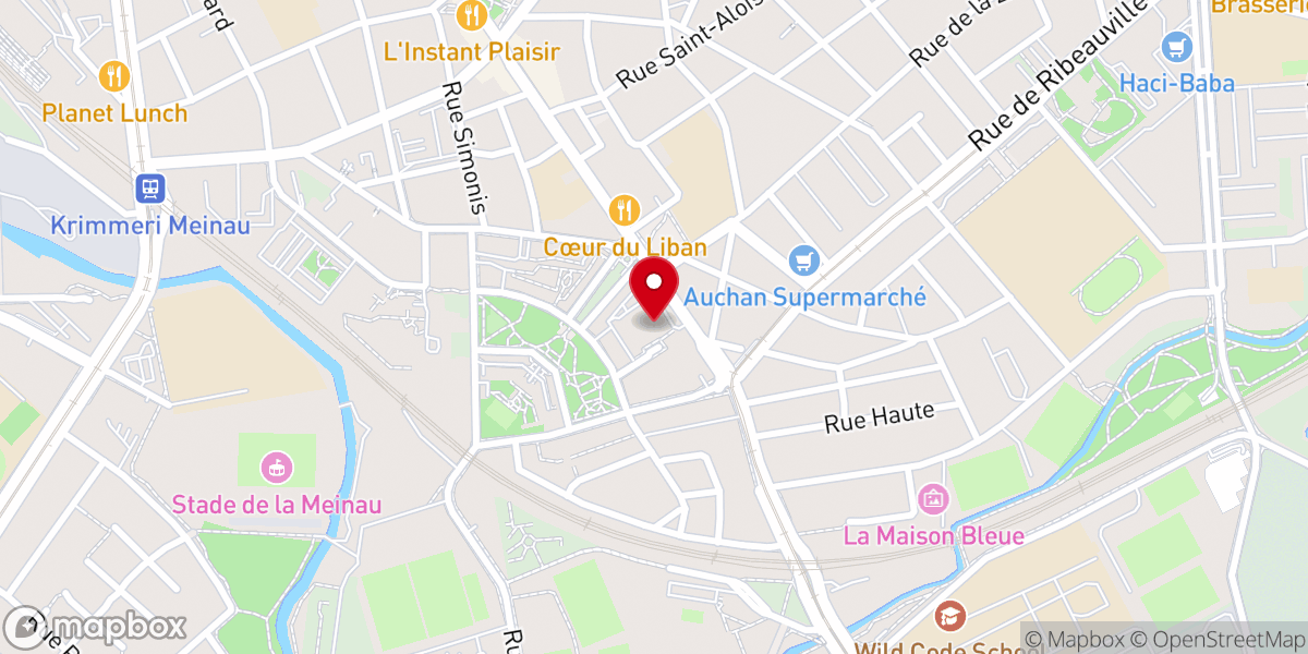 Map showing location of Église protestante du Neudorf