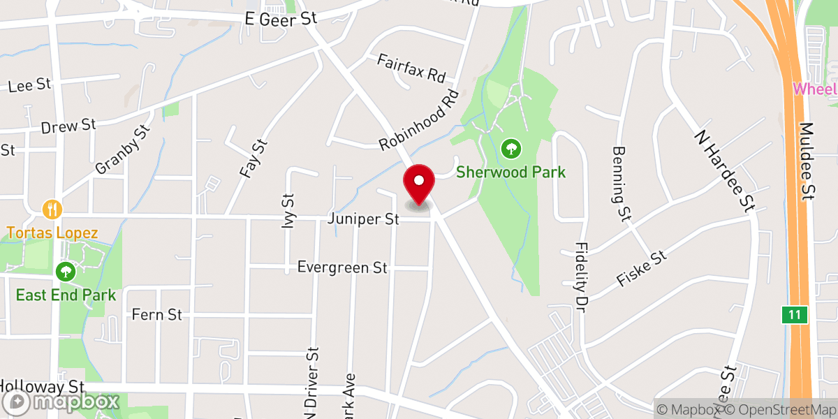 Map showing location of Faith Missionary Baptist Church of Durham