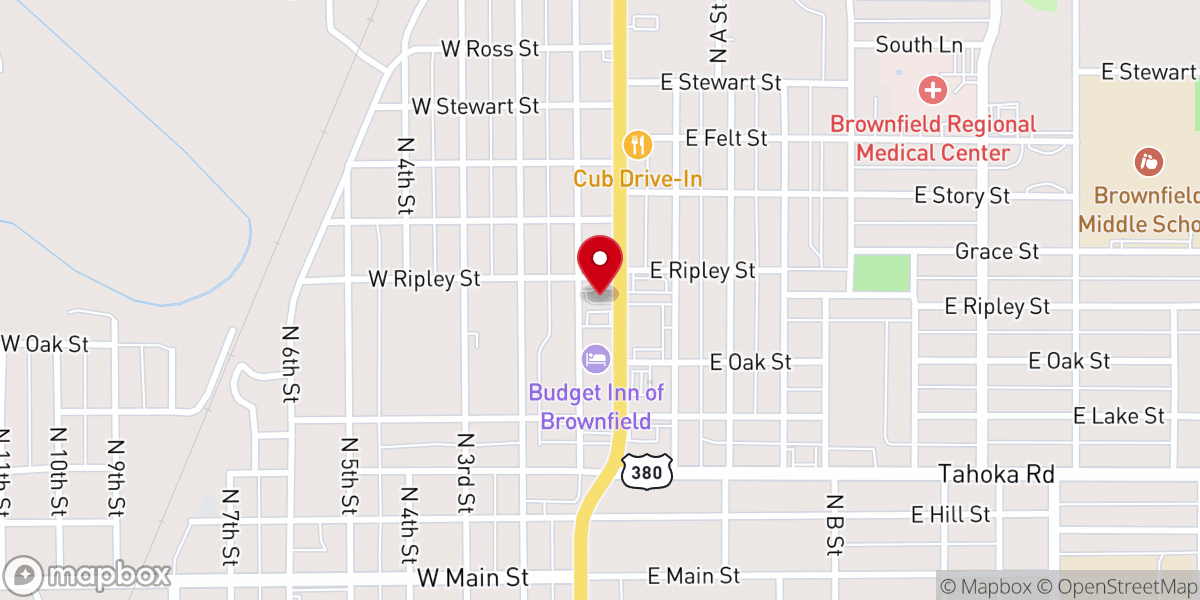 Map showing location of KFC