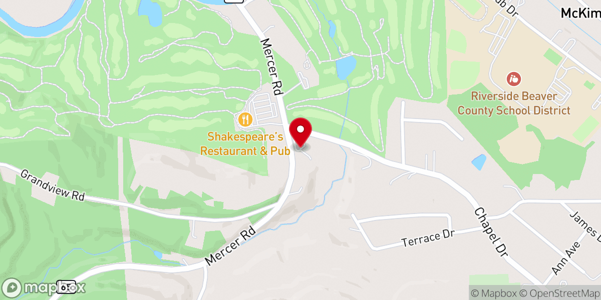 Map showing location of North Sewickley Presbyterian