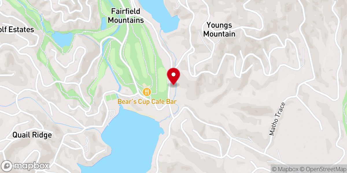 Map showing location of Fairfield Mountains Chapel