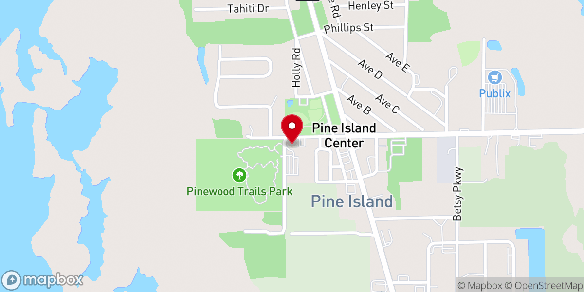 Map showing location of Pine Island United Methodist Church