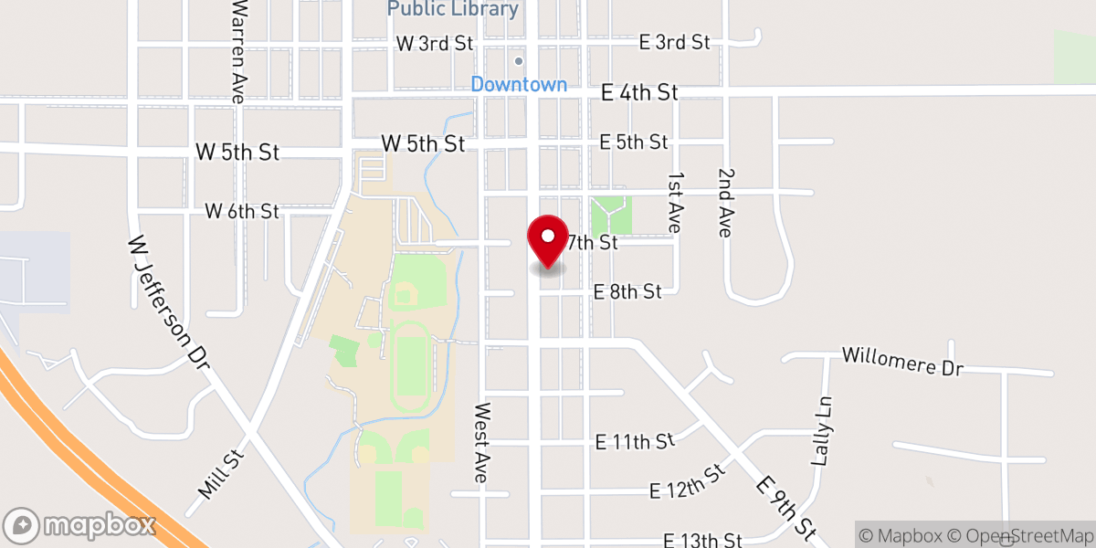 Map showing location of St Paul's Catholic Church