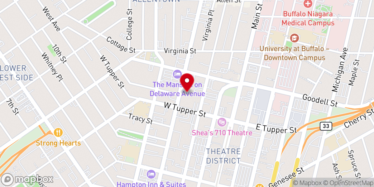 Map showing location of Trinity Episcopal Church