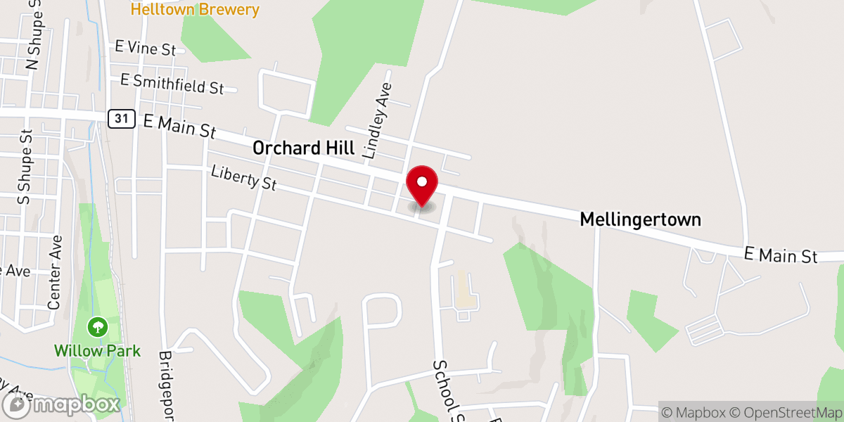 Map showing location of MT PLEASANT FIRST BRETHREN CHURCH