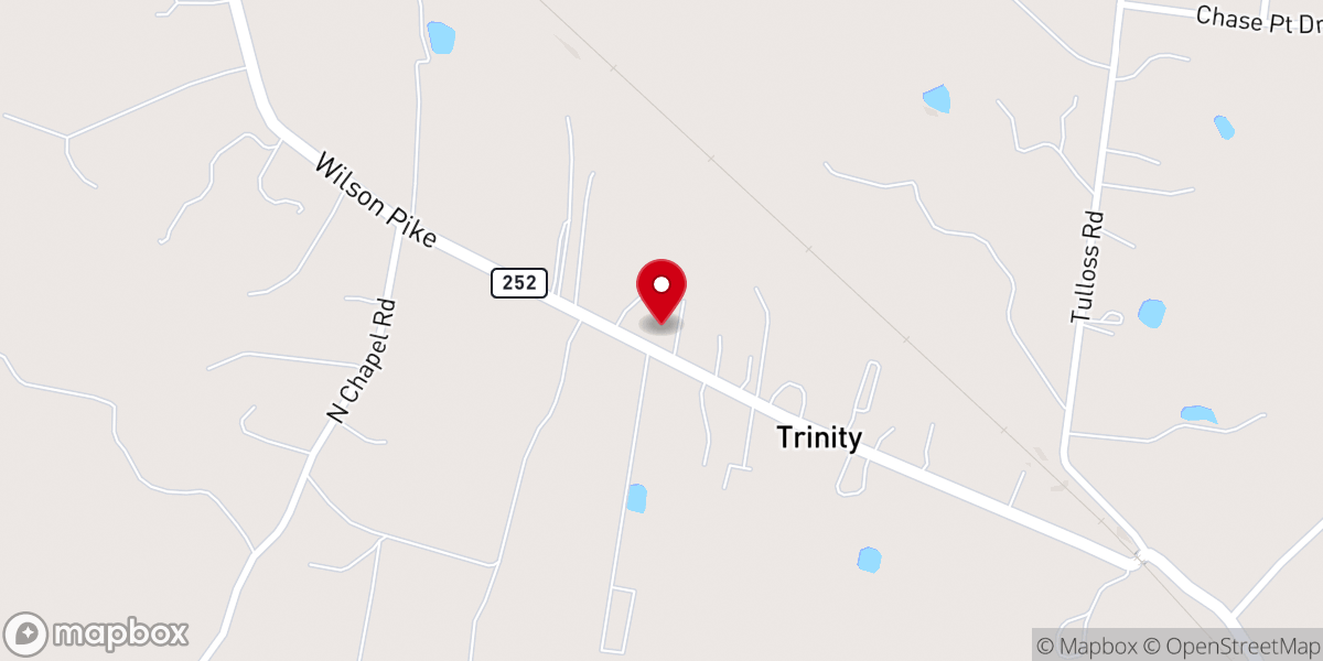 Map showing location of Jones Chapel