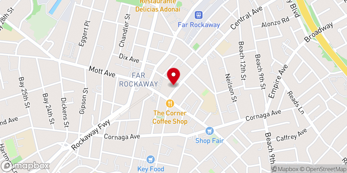 Map showing location of Pentecostal City Mission | Far Rockaway