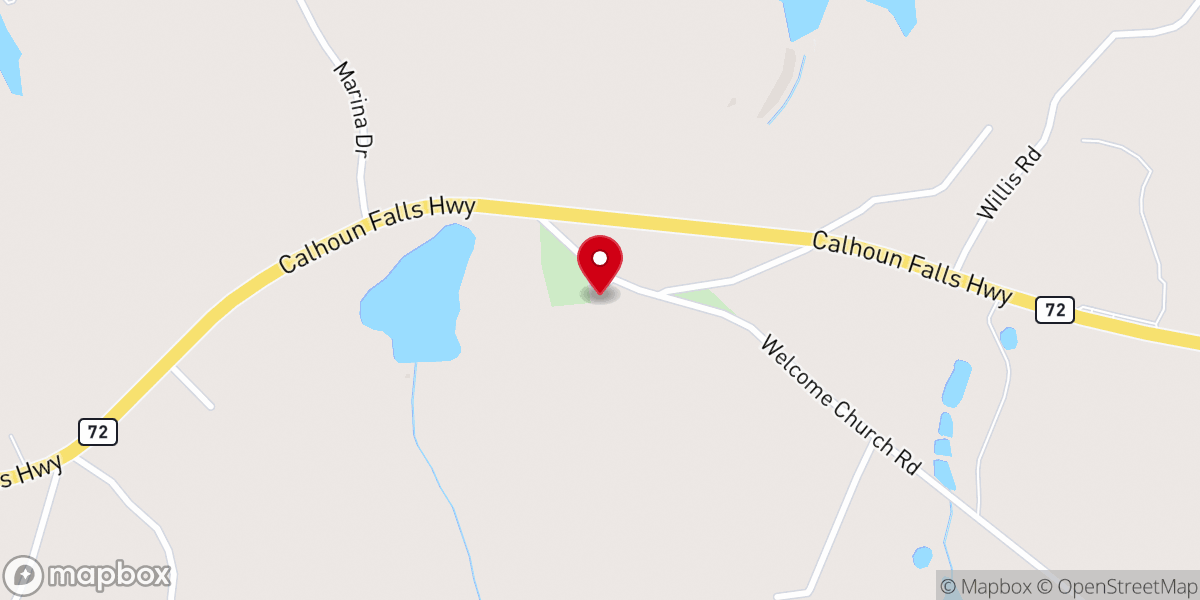 Map showing location of Bethlehem Methodist Church