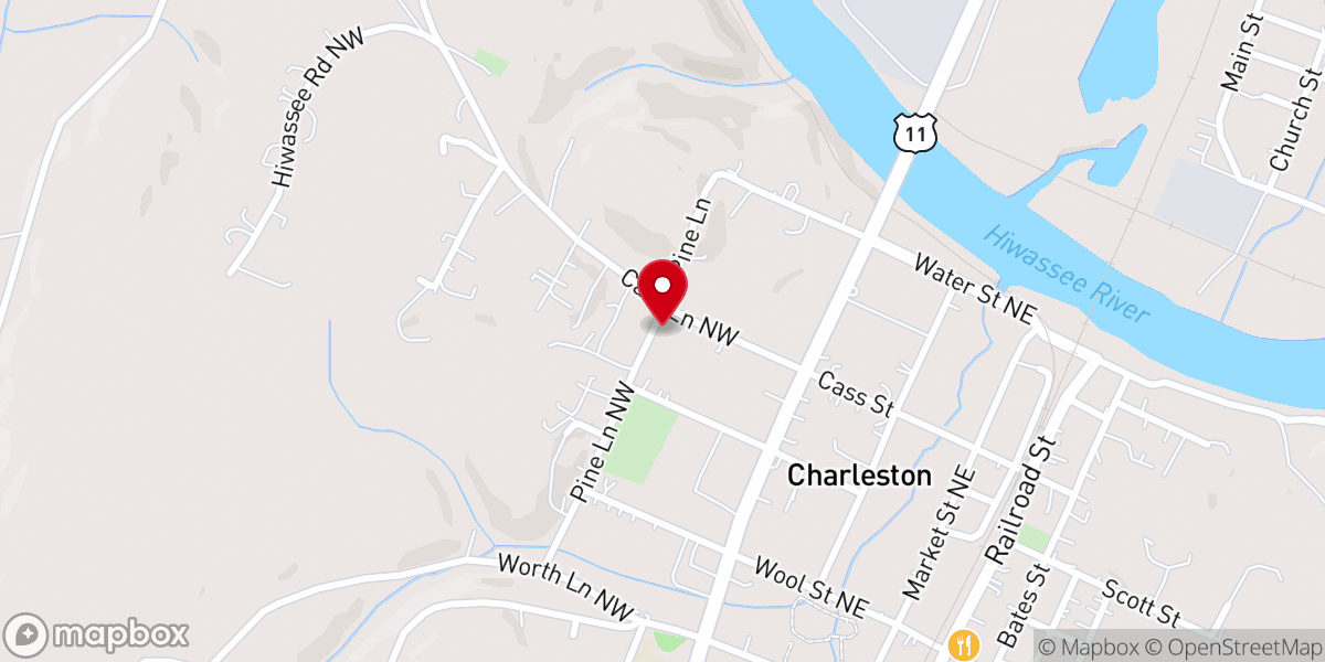 Map showing location of Charleston Church of God