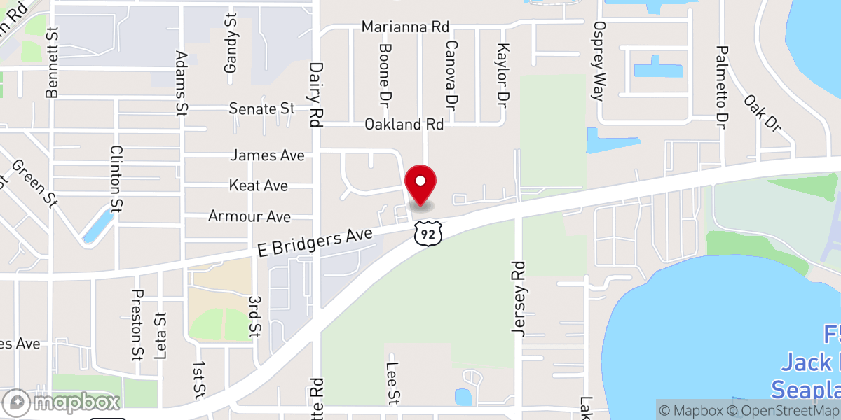 Map showing location of Church of God International Auburndale, FL