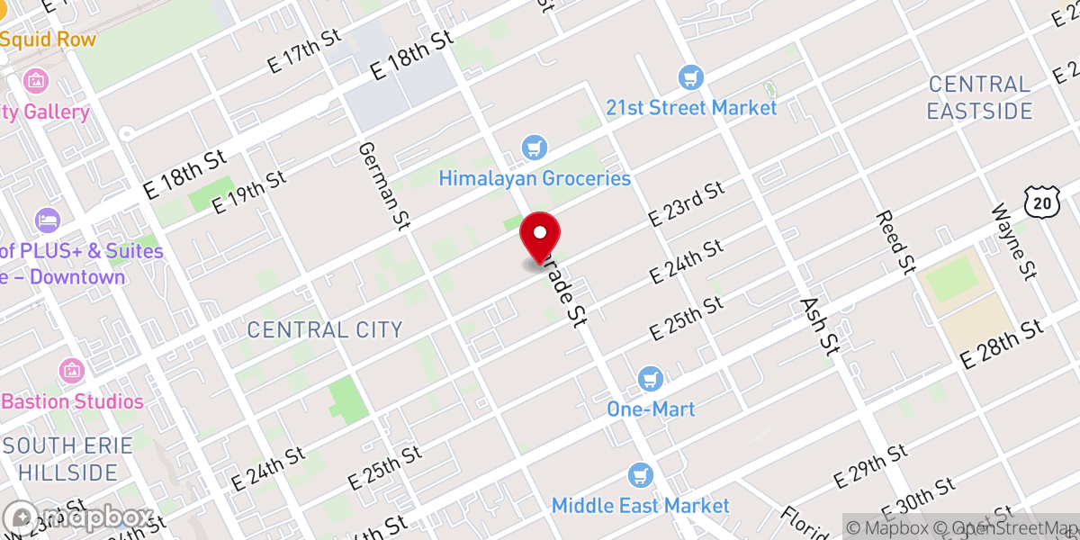 Map showing location of Bethel Fellowship