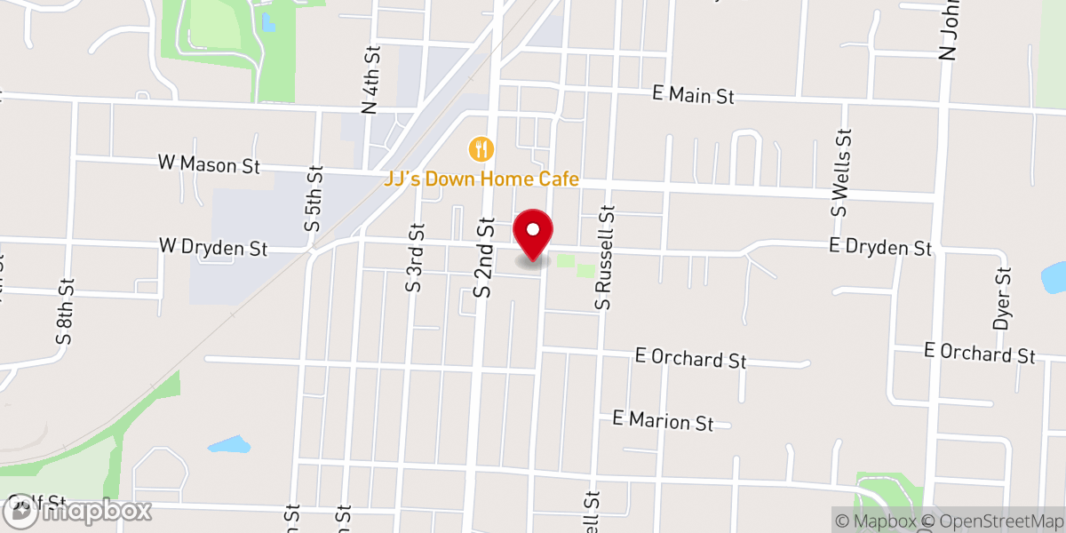 Map showing location of First United Methodist Church