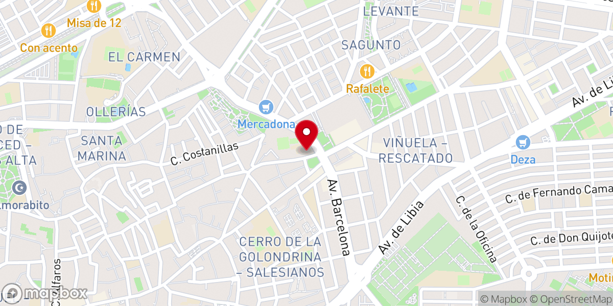 Map showing location of Iglesia de Nuestra Señora de Gracia (Padres Trinitarios)
