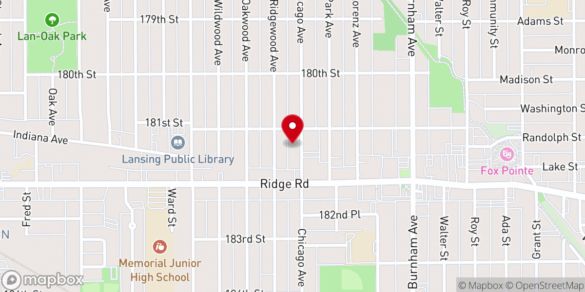 Map showing location of Lighthouse Christian Fellowship of Lansing Illinois Inc
