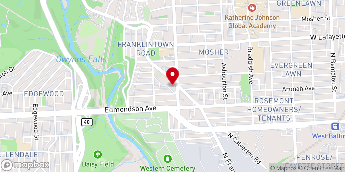 Map showing location of Rehoboth Church of God