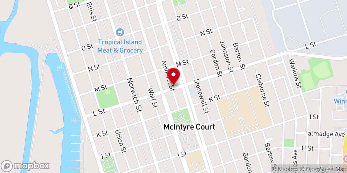 Map showing location of Spiritual Body Holiness Church