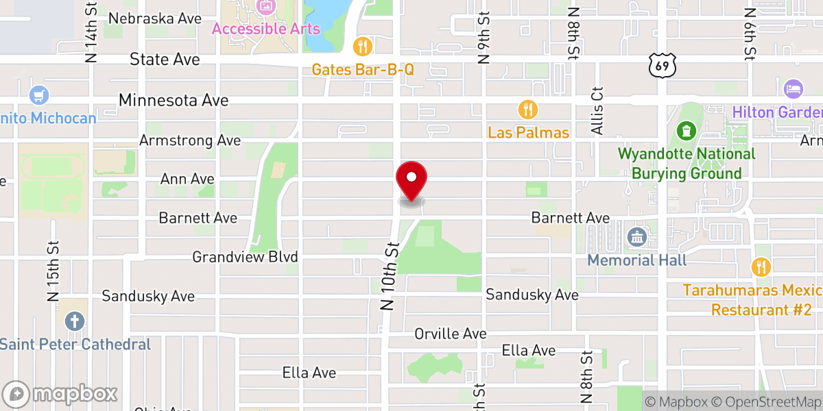 Map showing location of Mrs. J.W. Jones Memorial Chapel