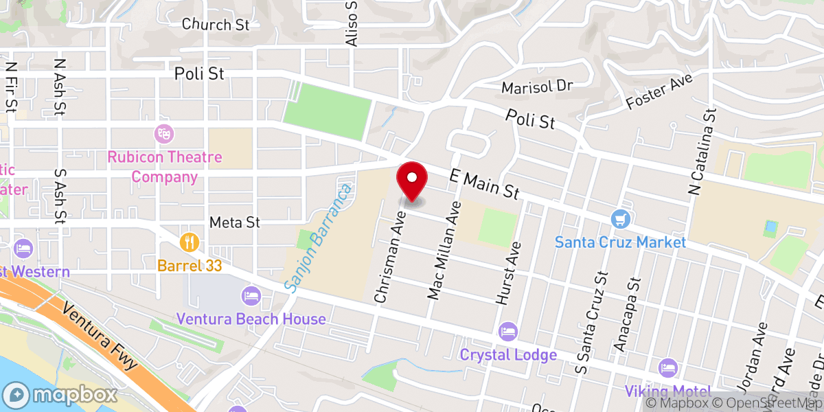Map showing location of Ventura Reformed