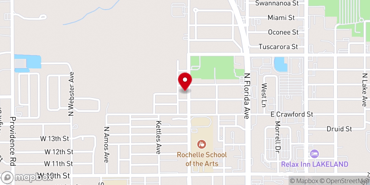 Map showing location of St Marks United Methodist Church