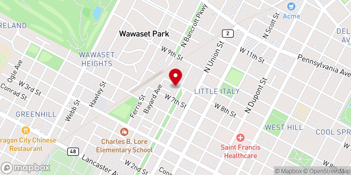 Map showing location of Praise Center Church