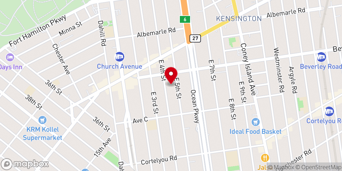 Map showing location of Talmud Torah Ohel Yochanan