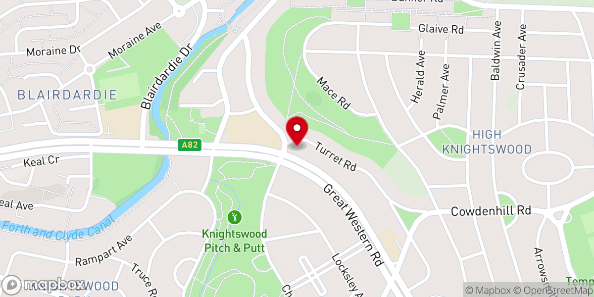Map showing location of Knightswood United Free Church of Scotland