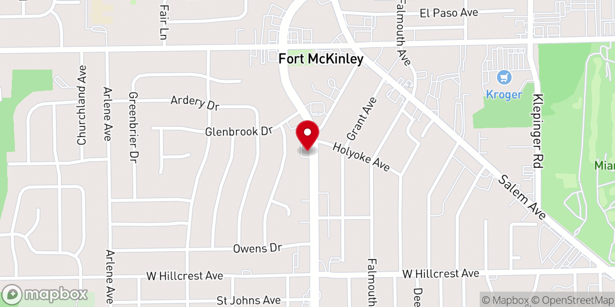 Map showing location of New Gettysburg Baptist Church