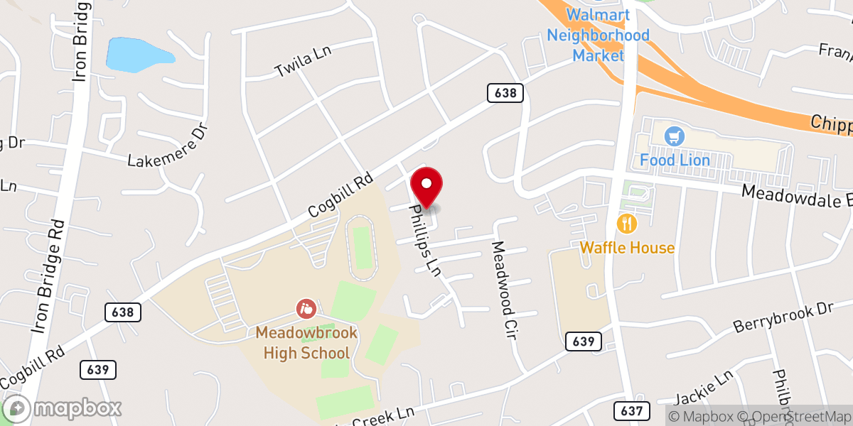 Map showing location of Gates of Faith Ministries Church of God in Christ