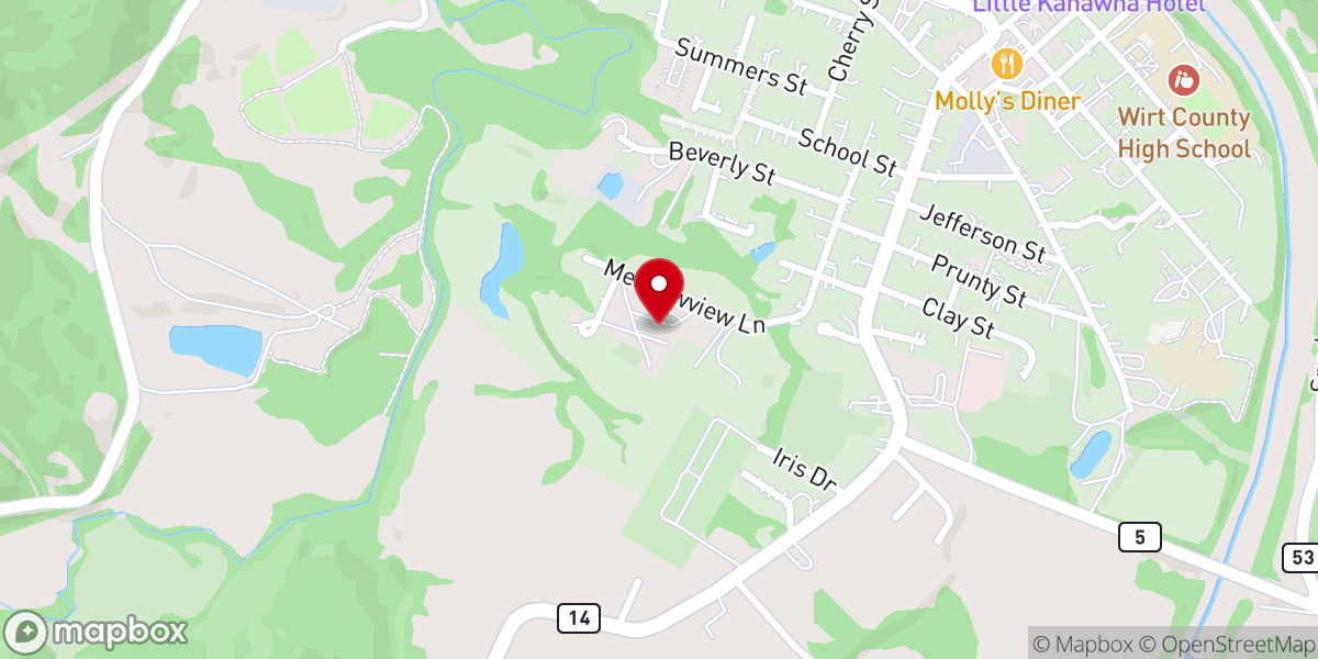 Map showing location of Big Island Run Church