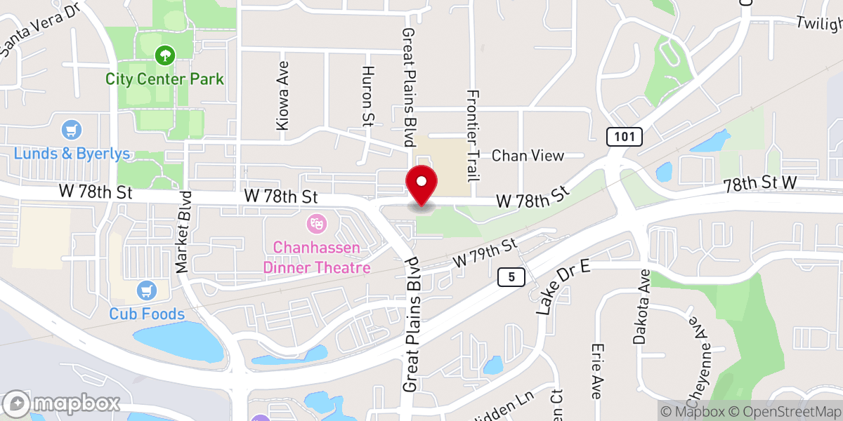 Map showing location of Old St. Hubert's Church